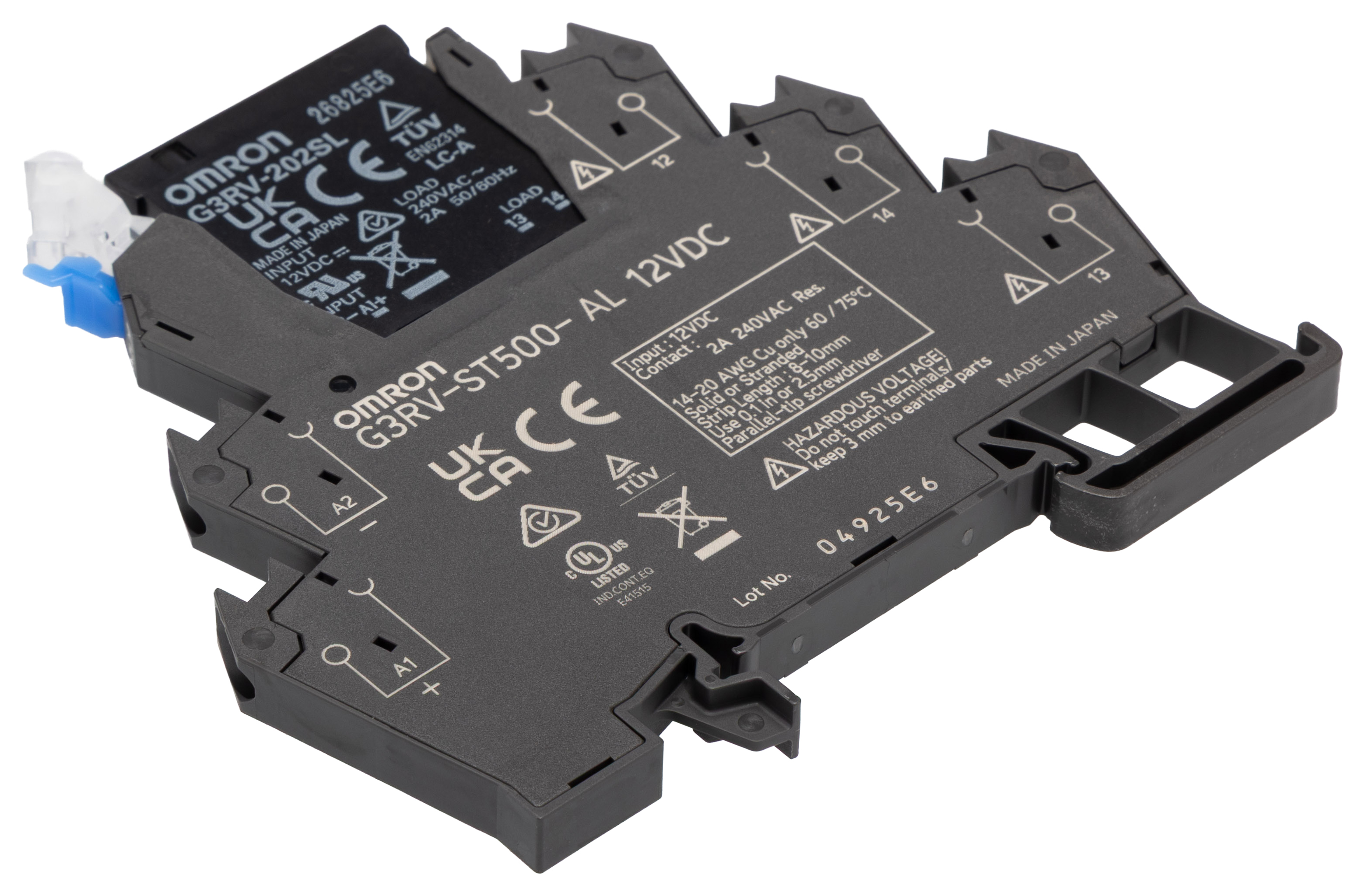 g3rv-st500-al-12vdc Omron G3RV-ST Solid State Interface Relay 264 V, Control:12V dc DIN Rail Push-in