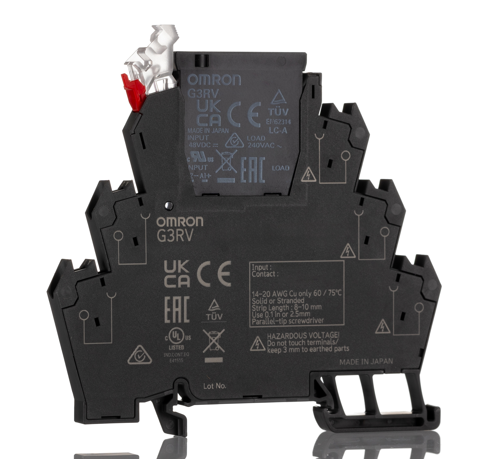 Omron G3RV-ST Solid State Interface Relay, Control:110V ac DIN Rail Push-in