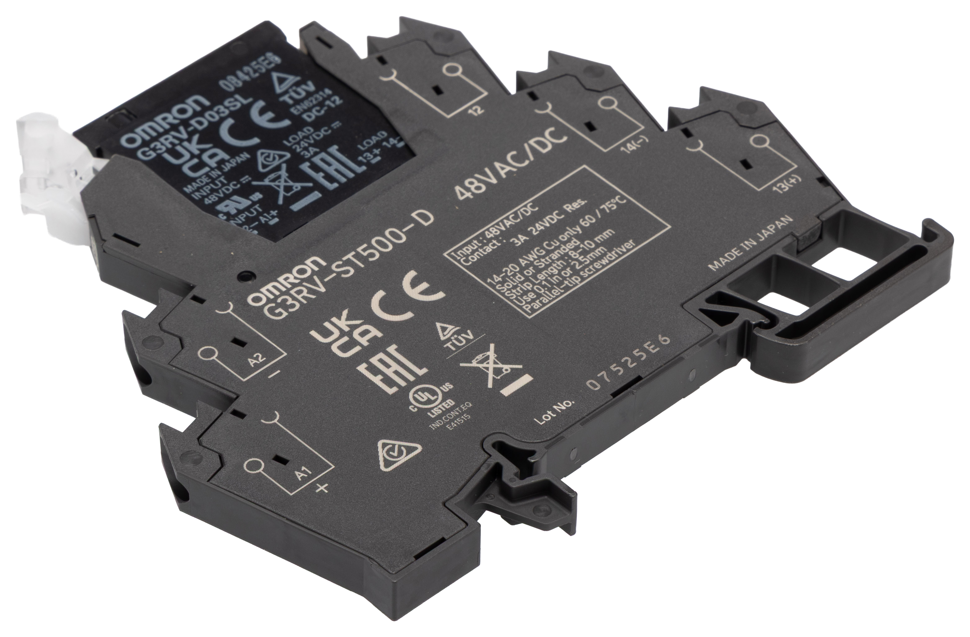 g3rv-st500-d-48vacdc Omron G3RV-ST Solid State Interface Relay 26.4 V, Control:48V ac/dc DIN Rail Push-in