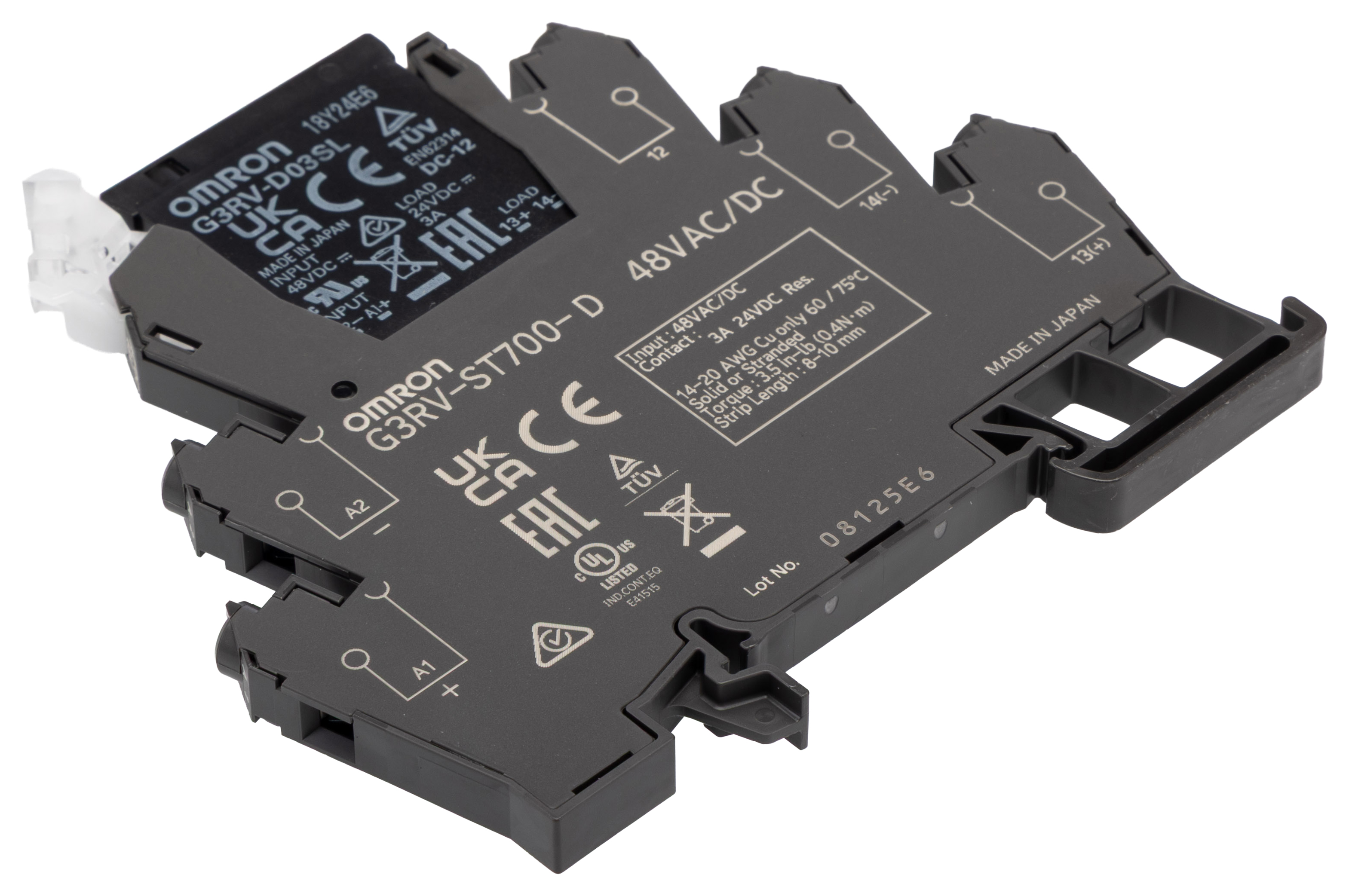 g3rv-st700-d-48vacdc Omron G3RV-ST Solid State Interface Relay 26.4 V, Control:48V ac/dc DIN Rail Screw
