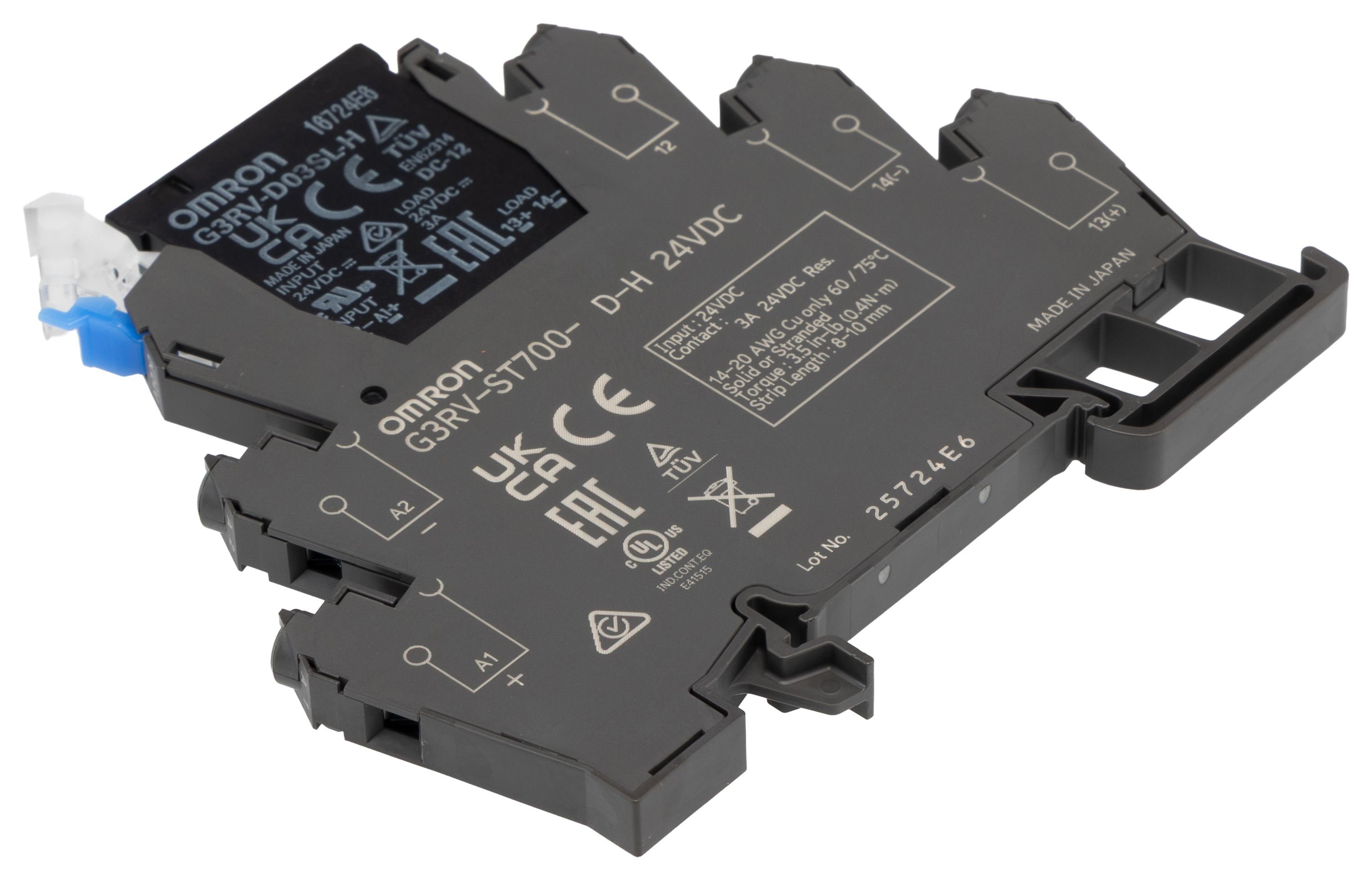 g3rv-st700-d-h-24vdc Omron G3RV-ST Solid State Interface Relay, Control:24V dc DIN Rail Screw