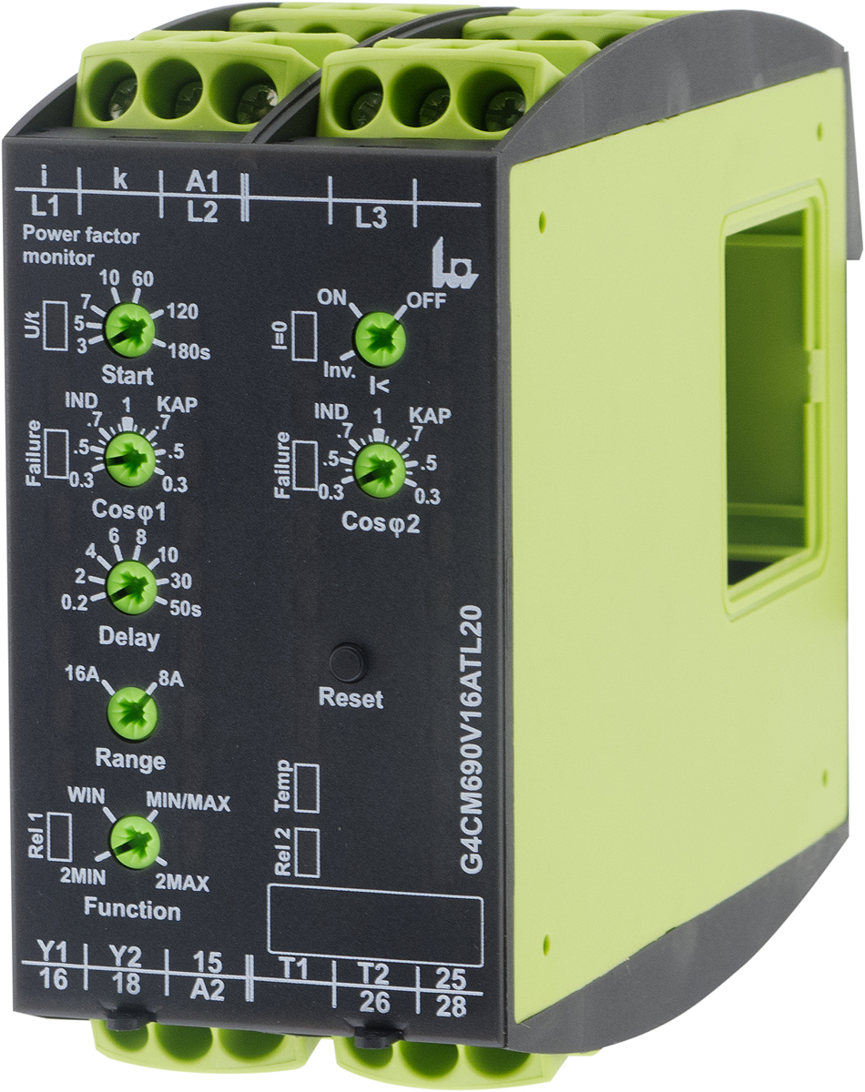 Tele Monitoring Relay, DPDT, DIN Rail, Monitoring: -50 °C 12/500 V ac
