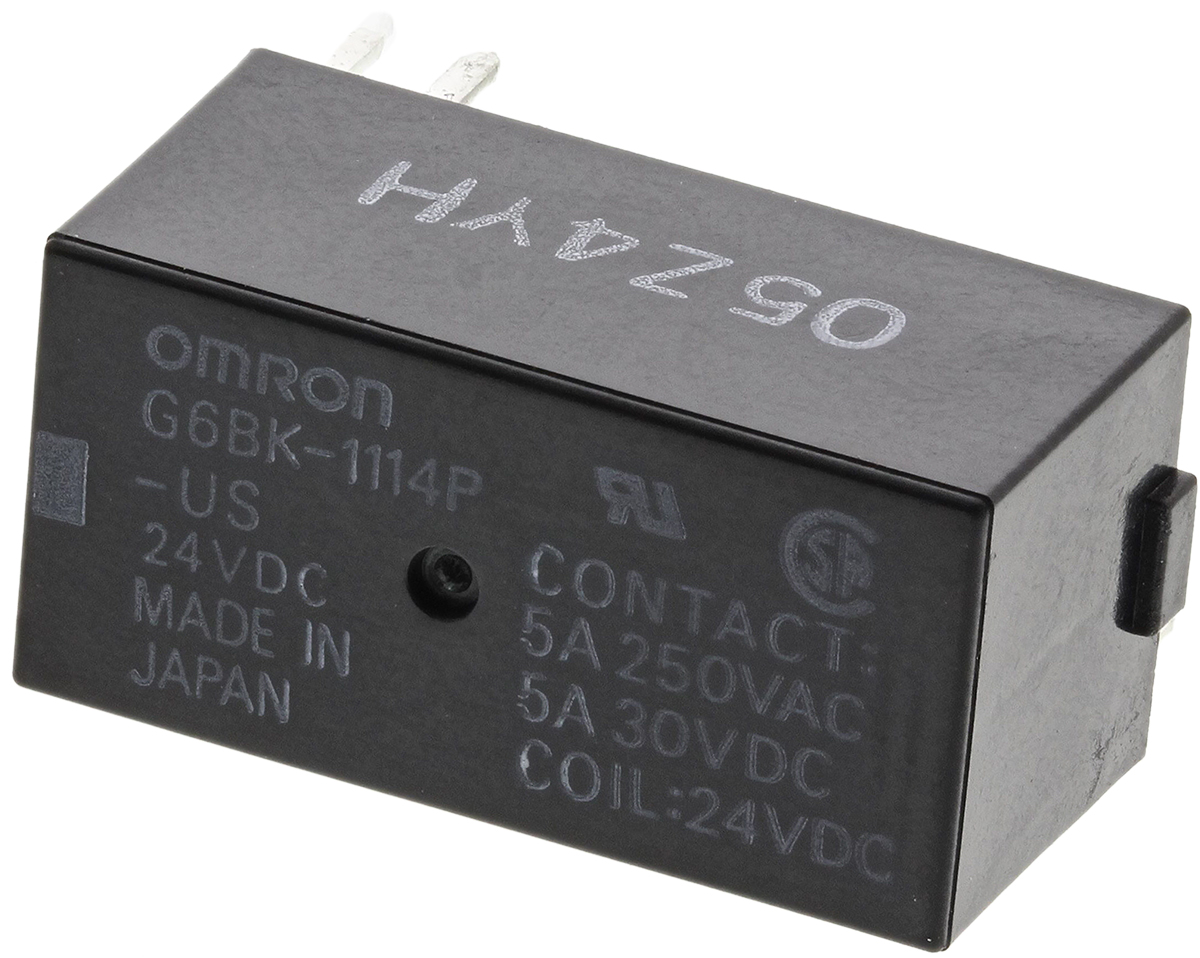 Omron PCB Power Relay, 24V dc Coil, 5A Switching Current, SPST