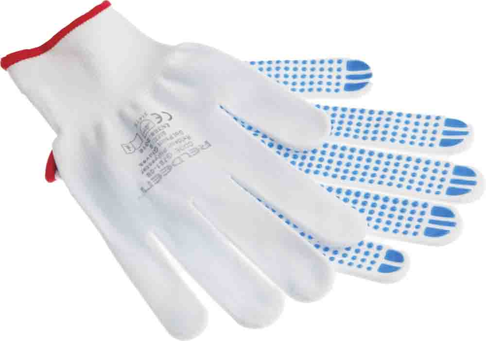 g781-10 Reldeen G781 White Polyester, Polyvinyl Chloride Glove