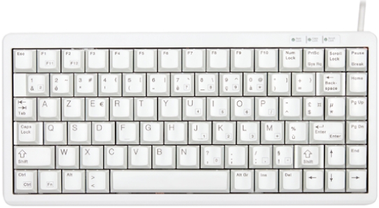 Cherry Wired USB Compact Keyboard, AZERTY, Grey