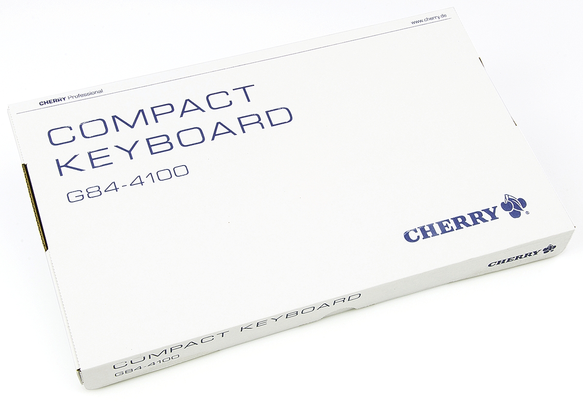 g84-4100lcagb-0 Cherry Wired PS2, USB Compact Keyboard, QWERTY (UK), White