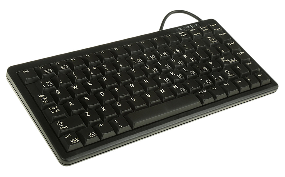 Cherry Wired USB, PS2 Compact Keyboard, QWERTY (UK), Black