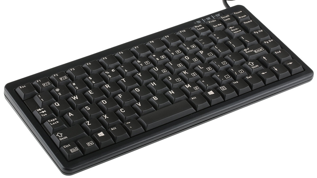 g84-4100lcmeu-2 Cherry Wired PS2, USB Compact Keyboard, QWERTY (US), Black