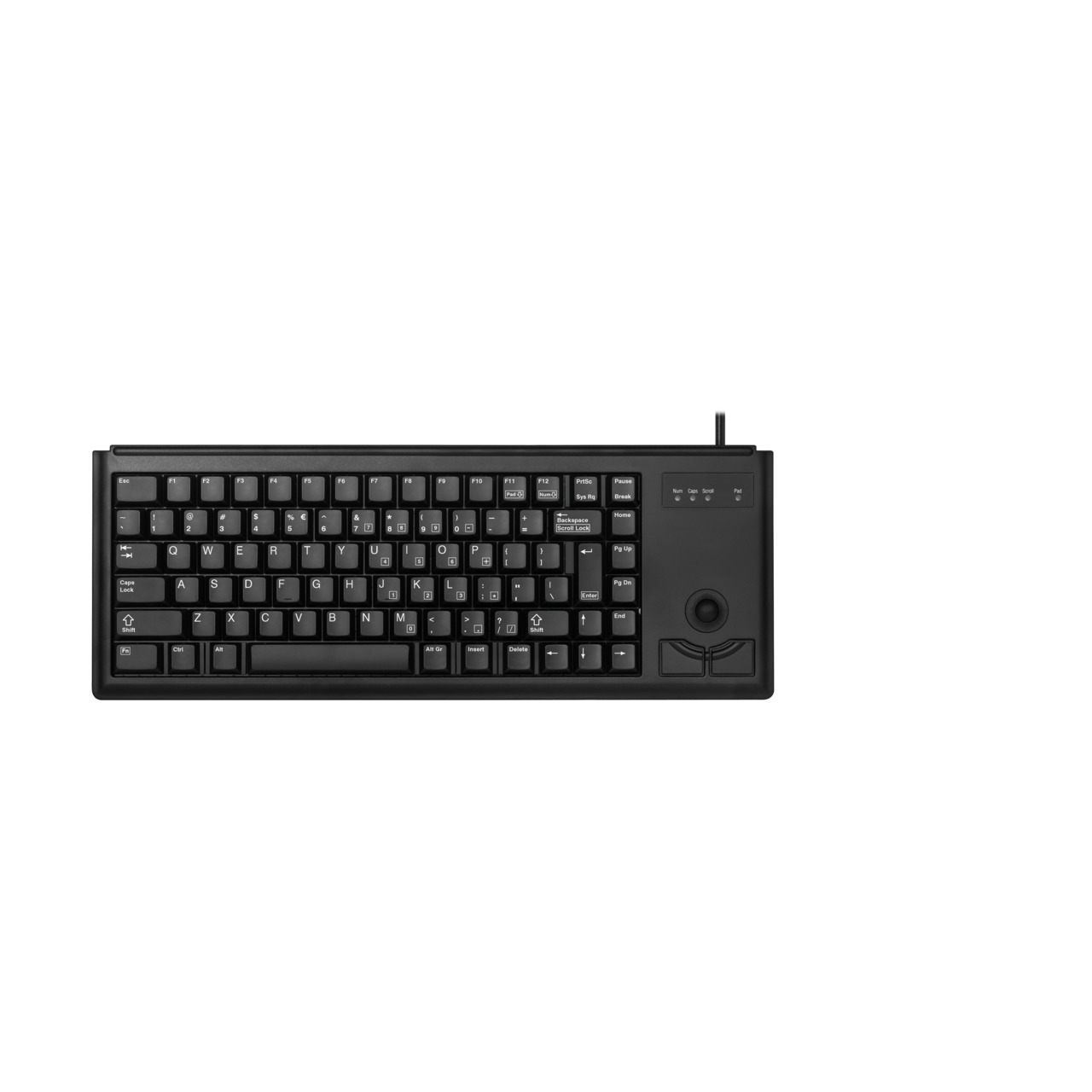 Cherry G84-4400 Wired USB Trackball Keyboard, QWERTY (US), Black