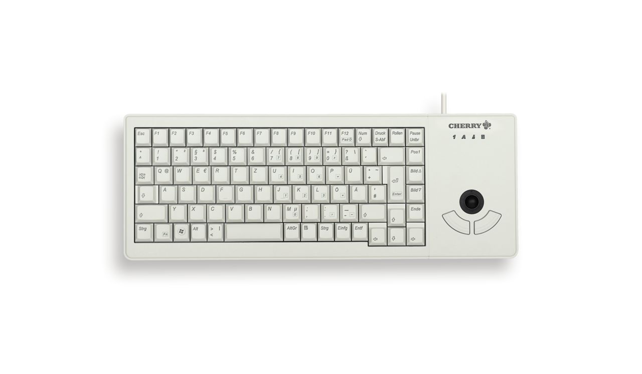 Cherry G84 Wired USB Compact Keyboard, QWERTY, Light Grey