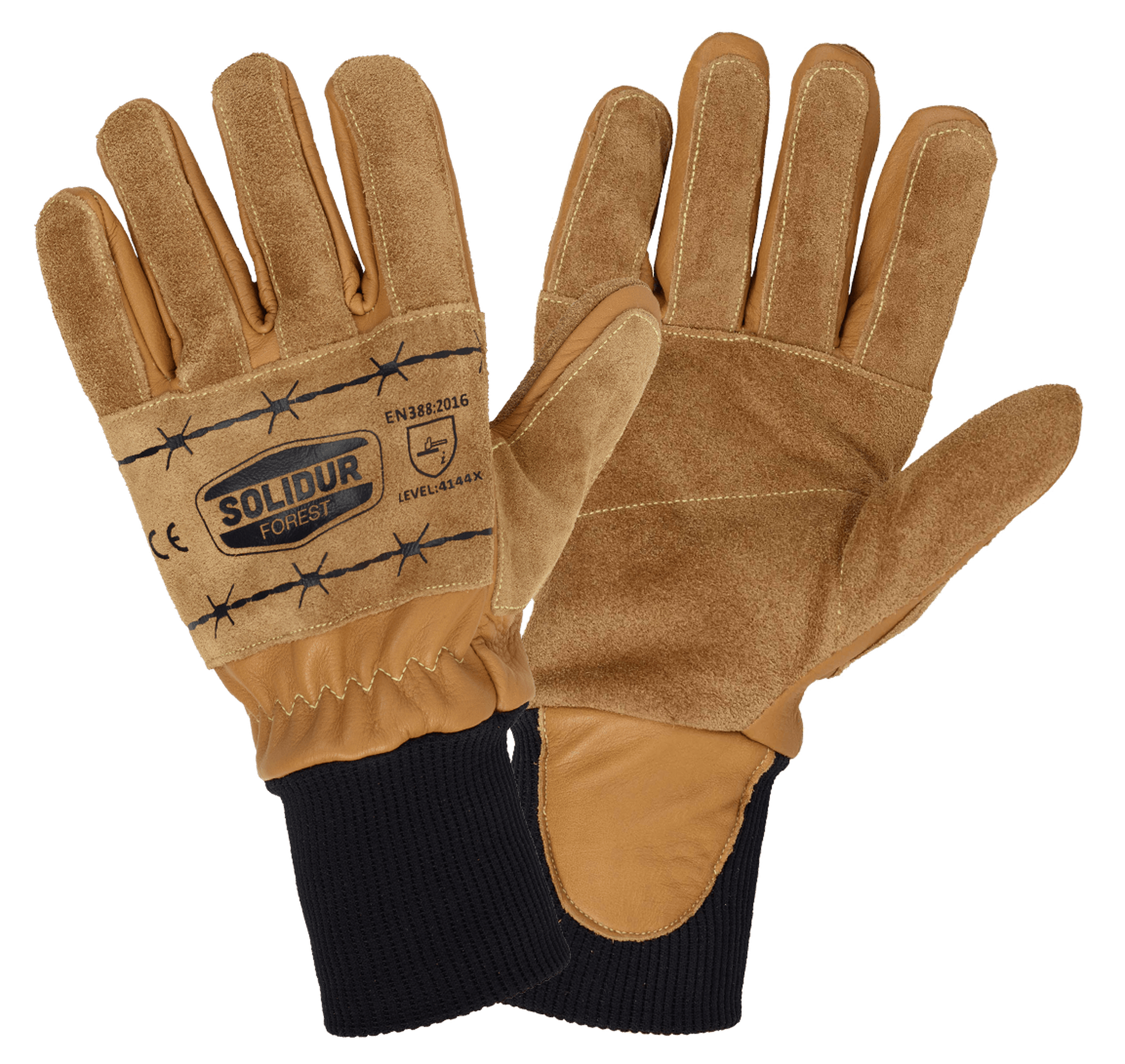 Solidur Brown Cowhide Gloves, Size 12