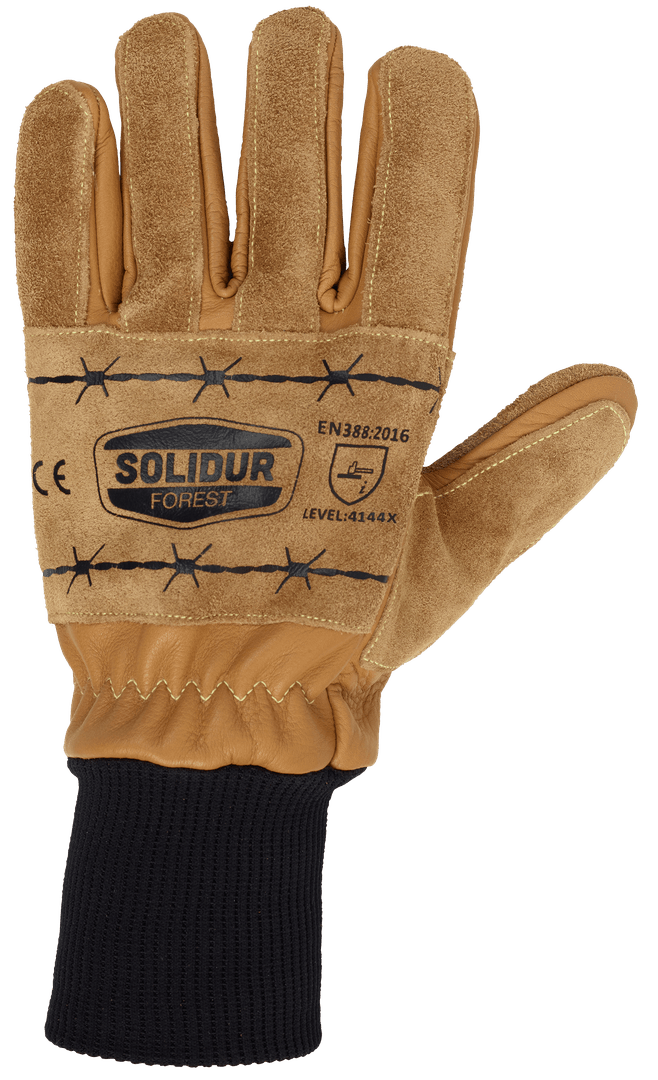 ga01-t8 Solidur GA01 Brown Cowhide Gloves, Size 8