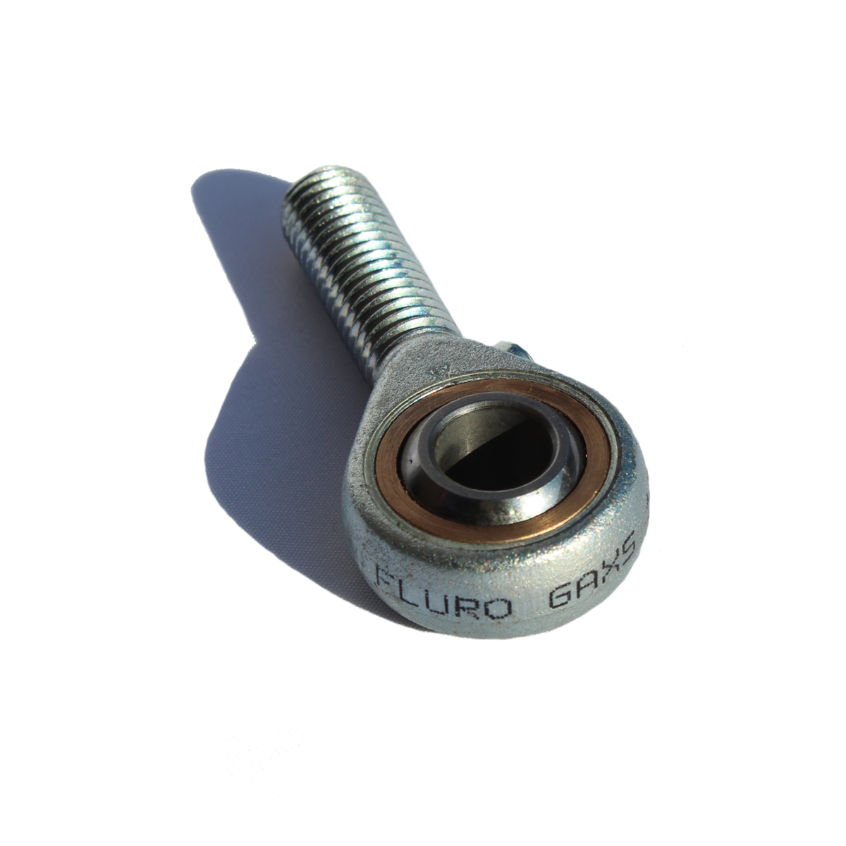 Fluro M16 x 2 Male Galvanised Steel Rod End, 16 mm Bore