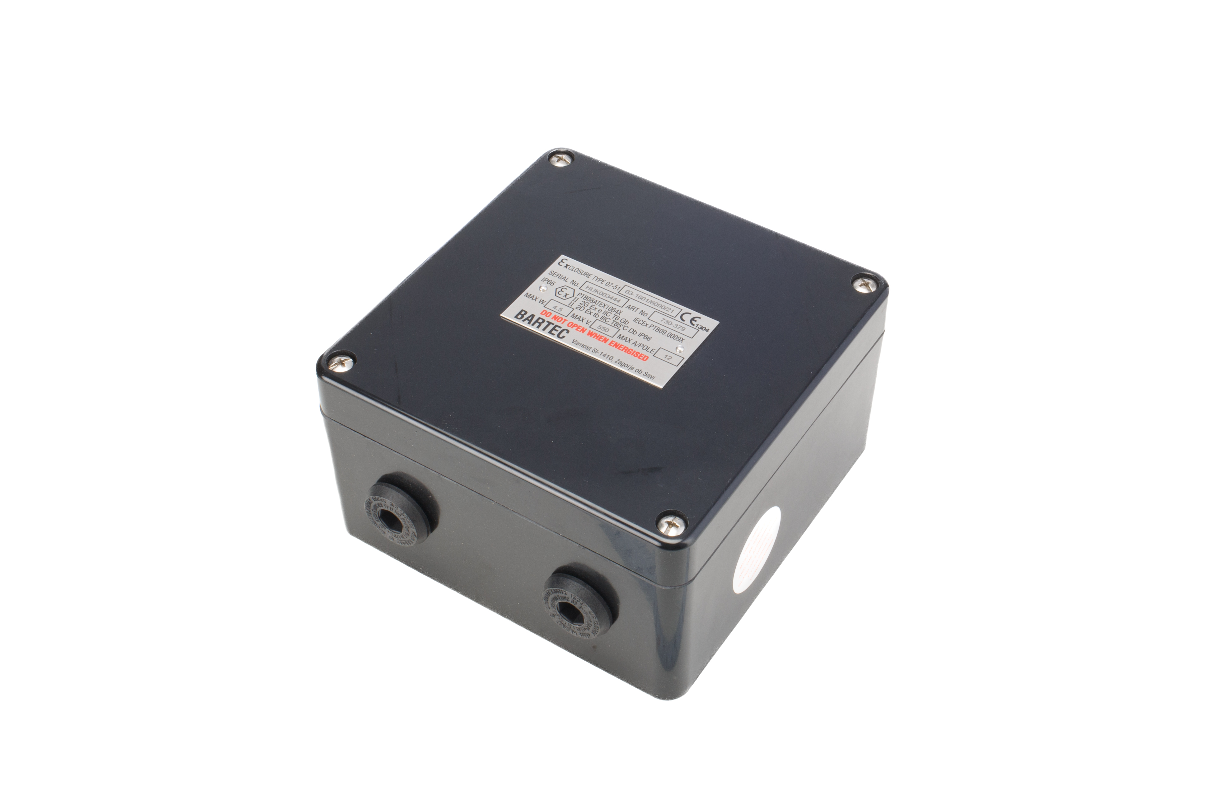 Bartec GB Series Black Polyester Junction Box, IP66, 15 Terminals, ATEX, 160 mm, 160mm 90 mm