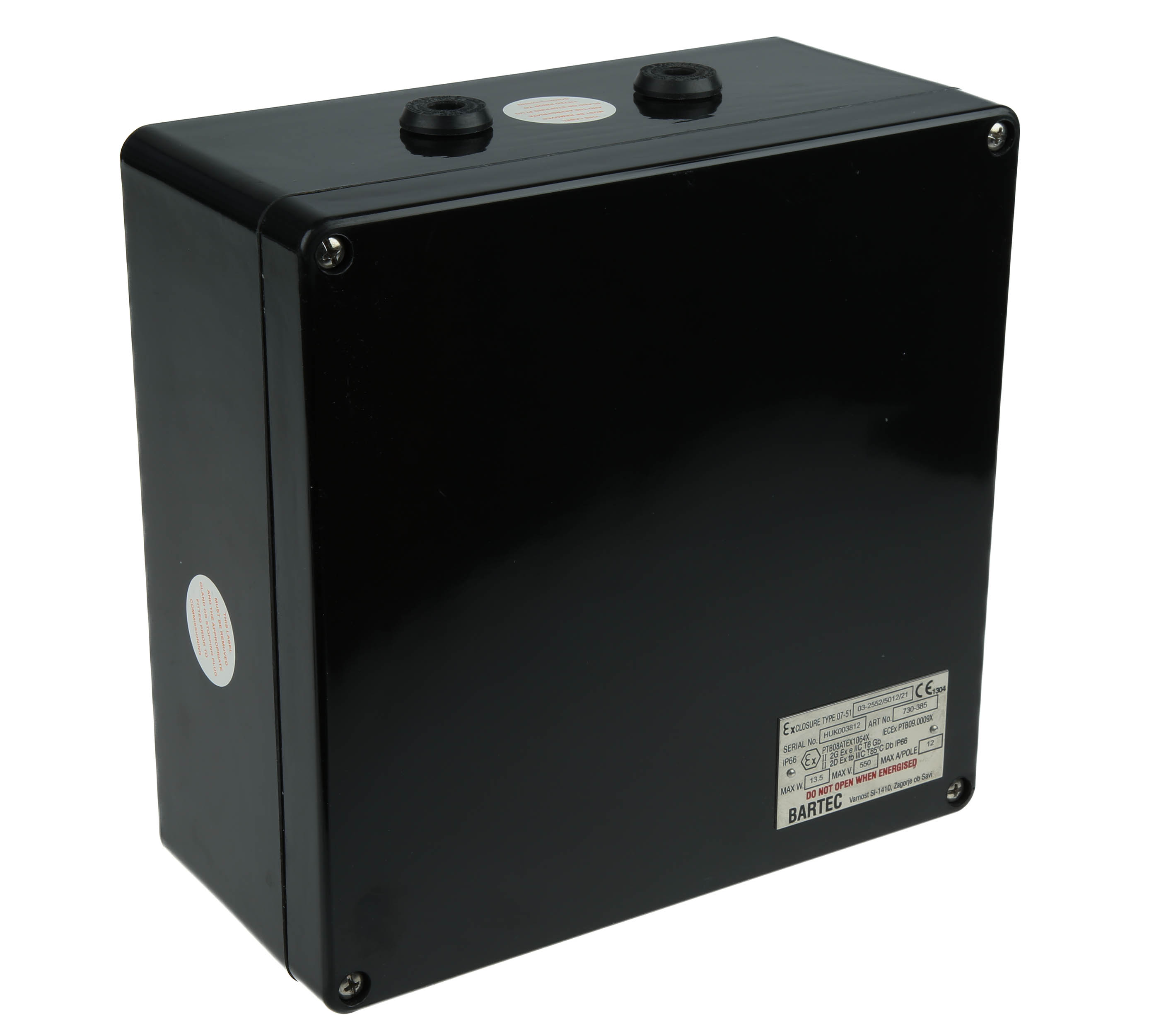 Bartec GB Series Black Polyester Junction Box, IP66, 20 Terminals, ATEX, 255 mm, 250mm 120 mm