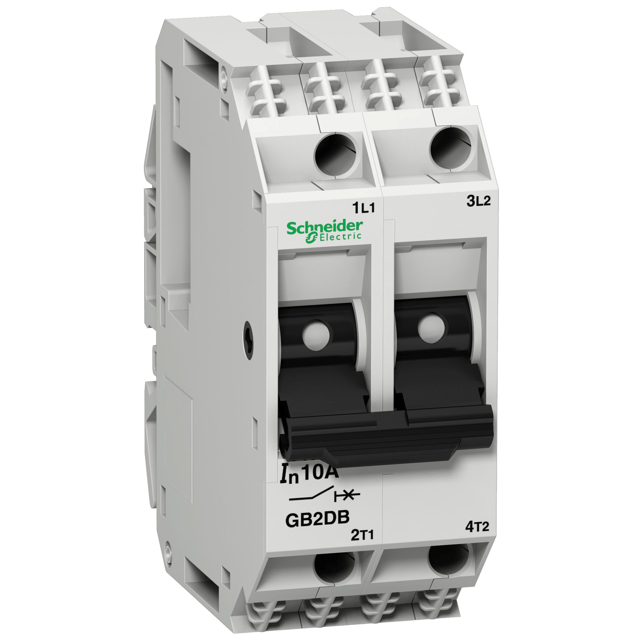 Schneider Electric TeSys GB2 Thermal Magnetic Circuit Breaker - 2-Pole, DIN Rail, 8A Current Rating, 1.5 kA, 415V ac, 48