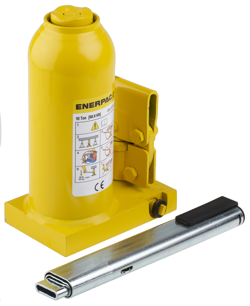 Enerpac Bottle Jack, 444 mm - 444 mm 10 t Load Capacity