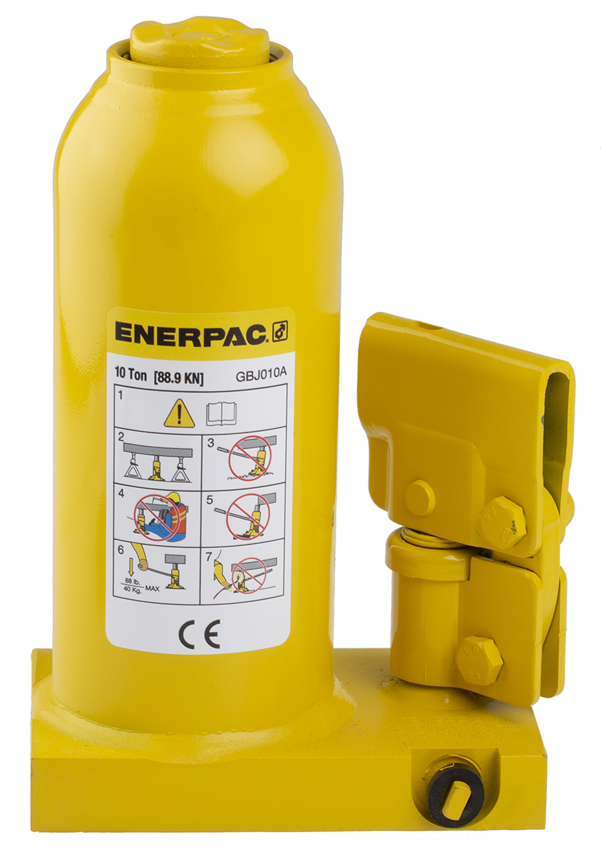 gbj010a Enerpac Bottle Jack, 444 mm - 444 mm 10 t Load Capacity