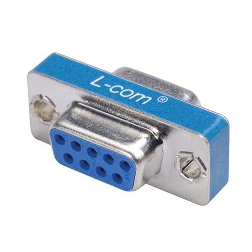 L-Com D-Sub Adapter 9-Way D-Sub to Female Female 9-Way D-Sub Female Female