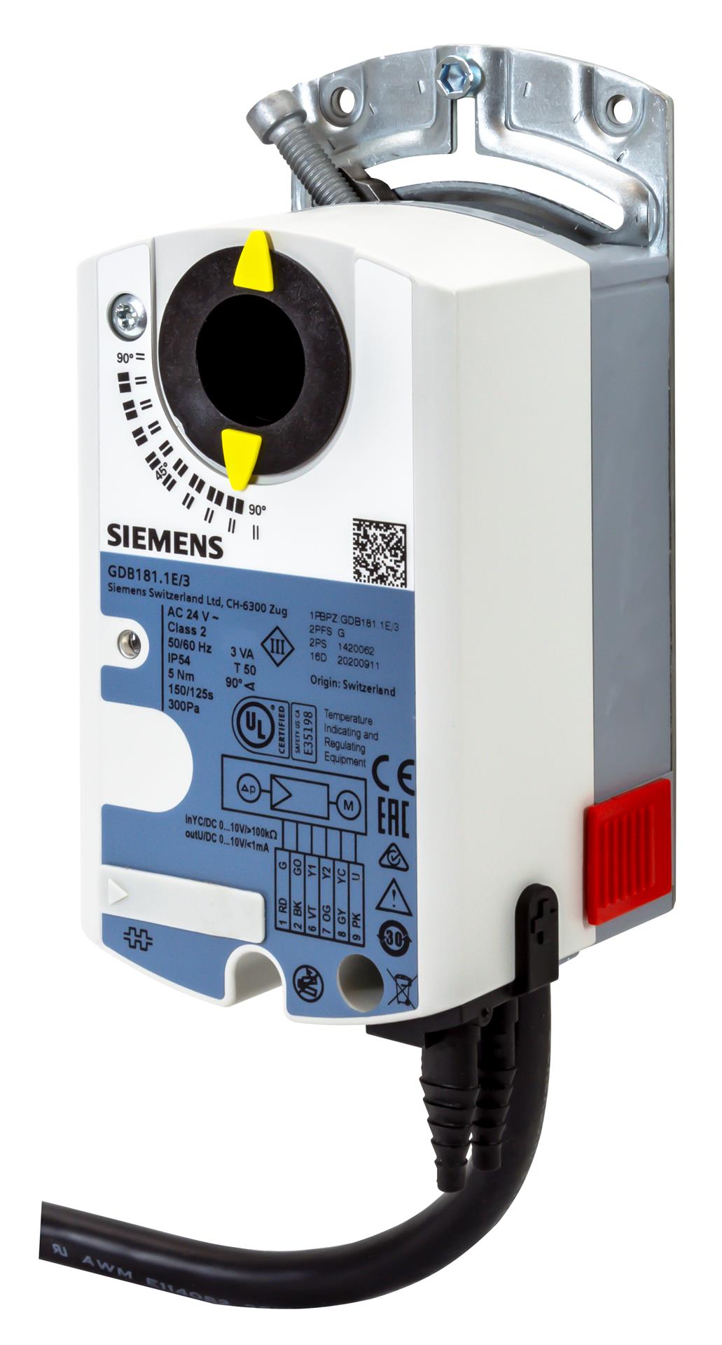 Siemens BPZ Series, Wall Flow Controller, 0 to 10 V DC, 24 V AC Output 24 V ac