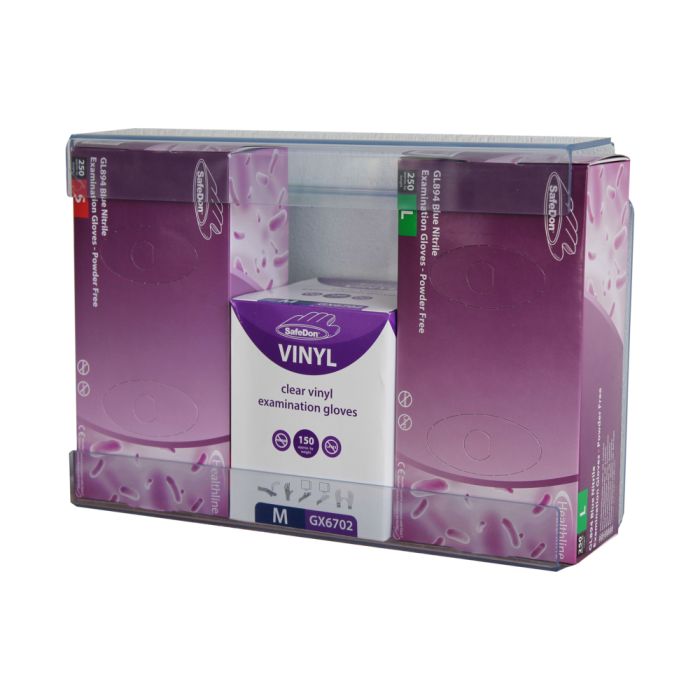 GE/TXD Polyco Healthline Glove Dispenser Depth 140 mm, Height 277 mm, Widht 382mm