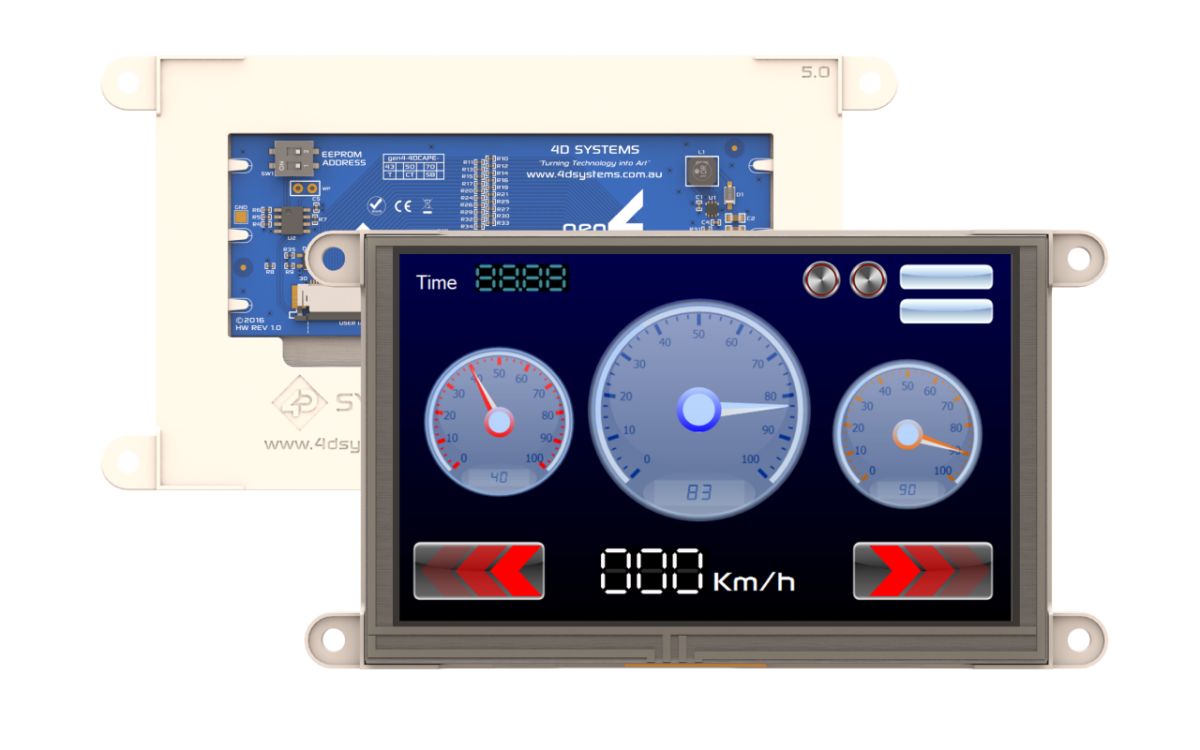 4D Systems gen4-4DCAPE-50T LCD Colour Display Touch Screen, 5 in, 800 x 480 pixel