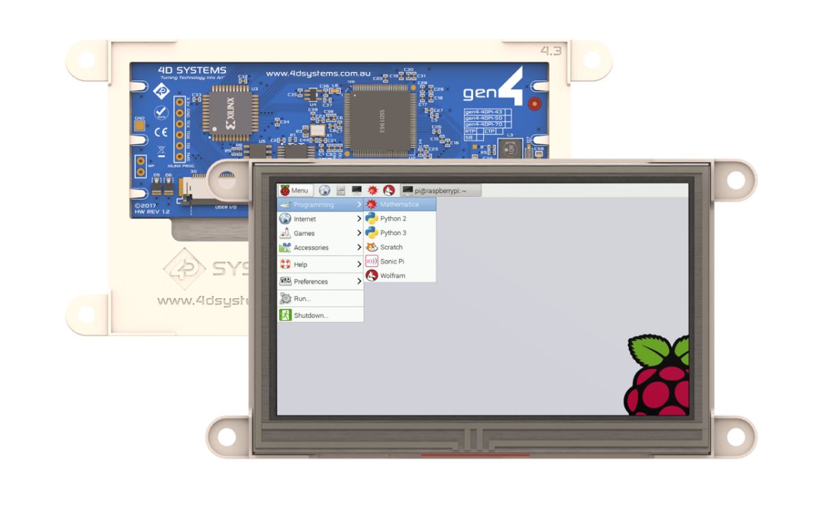 4D Systems gen4-4DPi-43T LCD Colour Display Touch Screen, 4.3 in, 800 x 480 pixel
