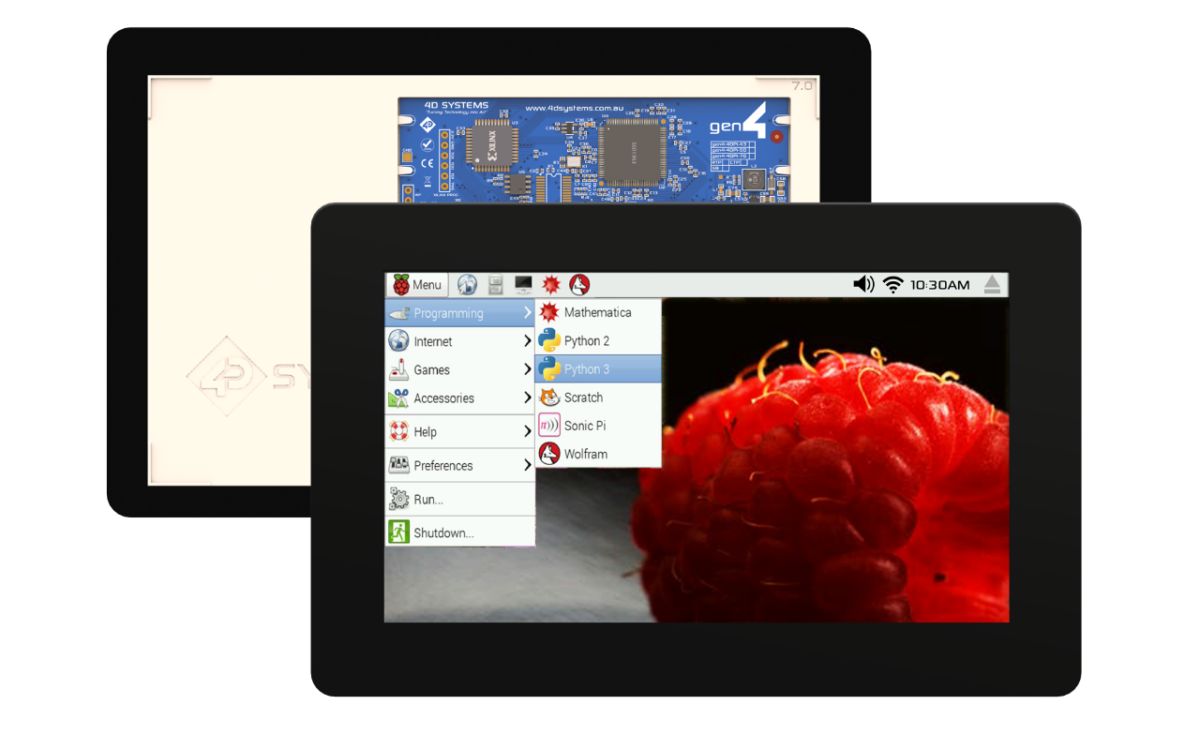 4D Systems gen4-4DPi-70CT-CLB LCD Colour Display Touch Screen, 7 in, 800 x 480 pixel