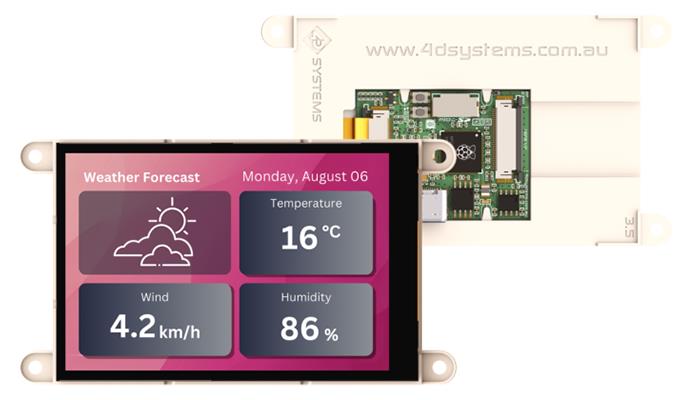 4D Systems gen4-RP2350-35CT TFT LCD Display Touch Screen, 3.5 in, 320 x 480 pixel