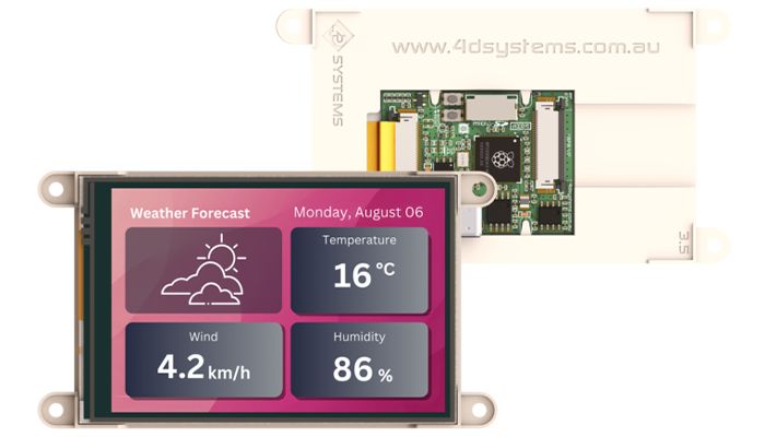 4D Systems gen4-RP2350-35T TFT LCD Display Touch Screen, 3.5 in, 320 x 480 pixel