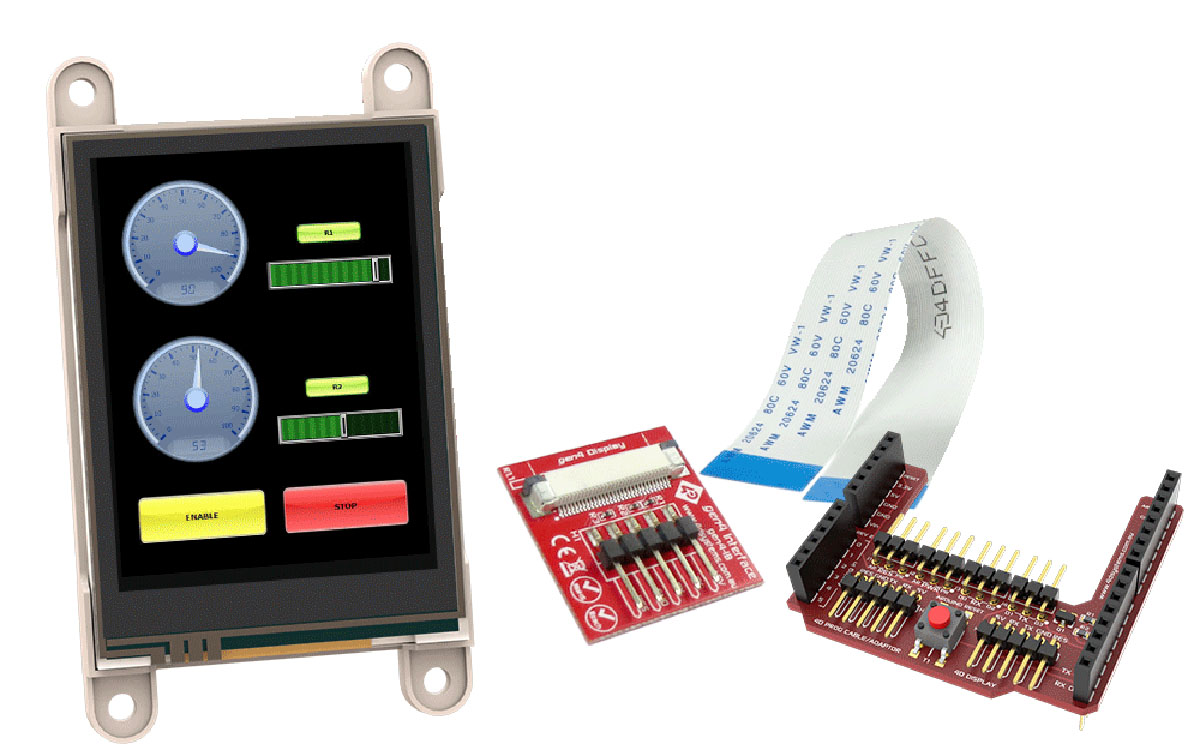 4D Systems gen4 2.4 in Arduino Compatible Display with Resistive Touch Screen