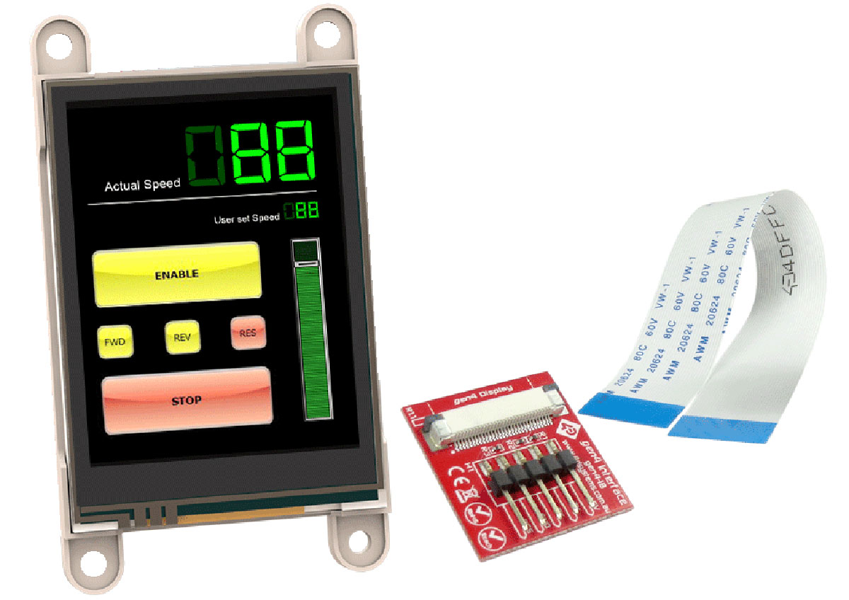 4D Systems gen4-uLCD-28DT LCD Colour Display Touch Screen, 71.12 mm, 240 x 320 pixel