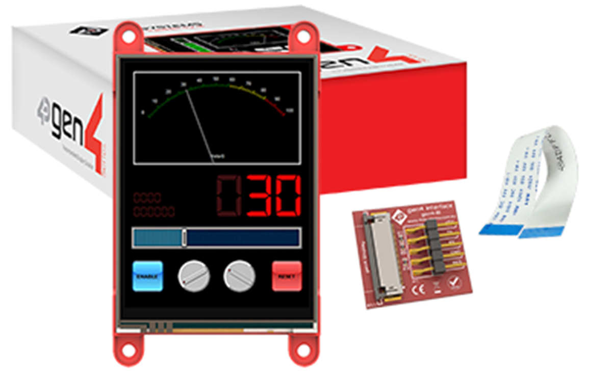 gen4-ulcd-28pt-pi 4D Systems Gen4 Diablo16 with 71.12 mm Resistive Touch Screen