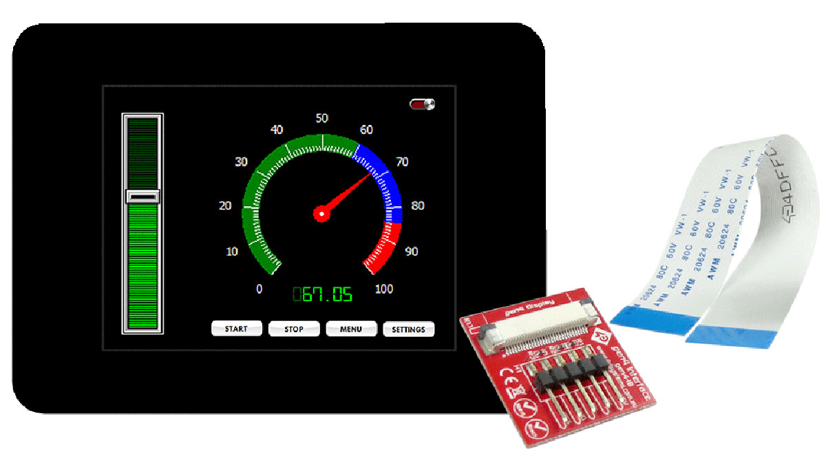4D Systems gen4-uLCD-32DCT-CLB LCD Colour Display Touch Screen, 81.28 mm, 240 x 320 pixel