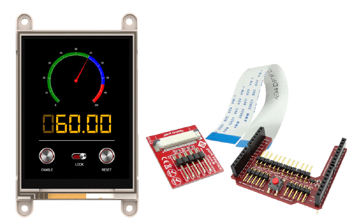 4D Systems gen4 3.2 in Arduino Compatible Display with Resistive Touch Screen