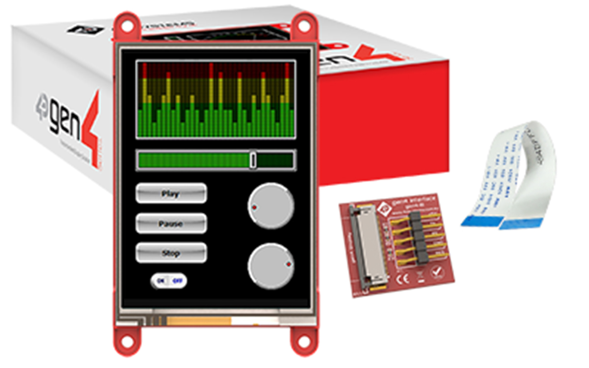 gen4-ulcd-32pt-pi 4D Systems Gen4 Diablo16 with 81.28 mm Resistive Touch Screen