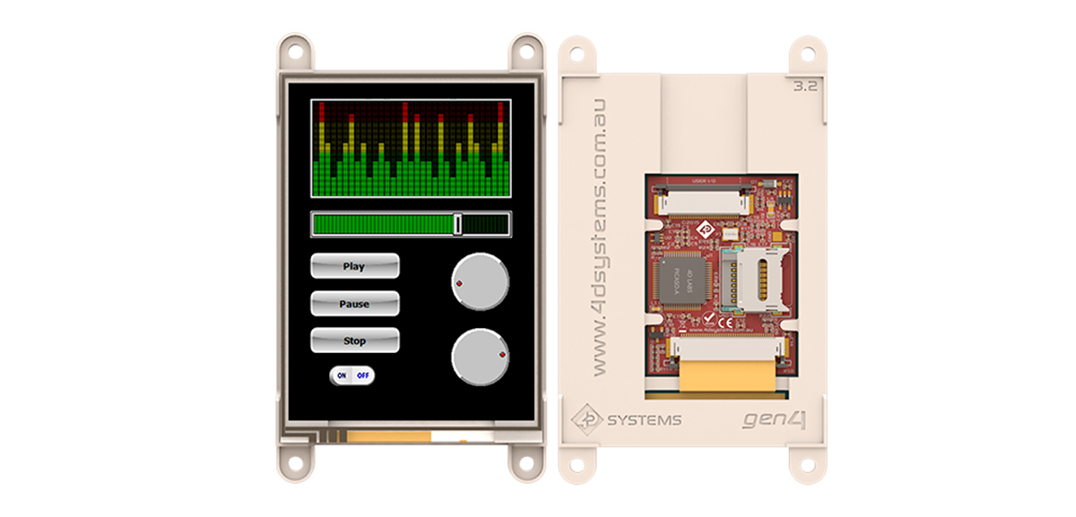 gen4-ulcd-32pt-pi 4D Systems Gen4 Diablo16 with 81.28 mm Resistive Touch Screen