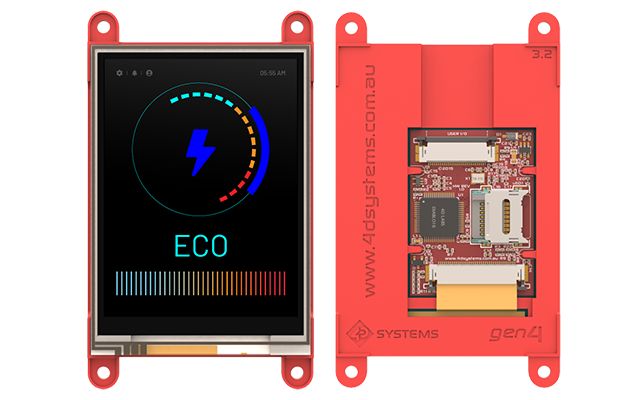 4D Systems gen4-uLCD-32PT LCD Colour Display Touch Screen, 3.2 in, 240 x 320 pixel