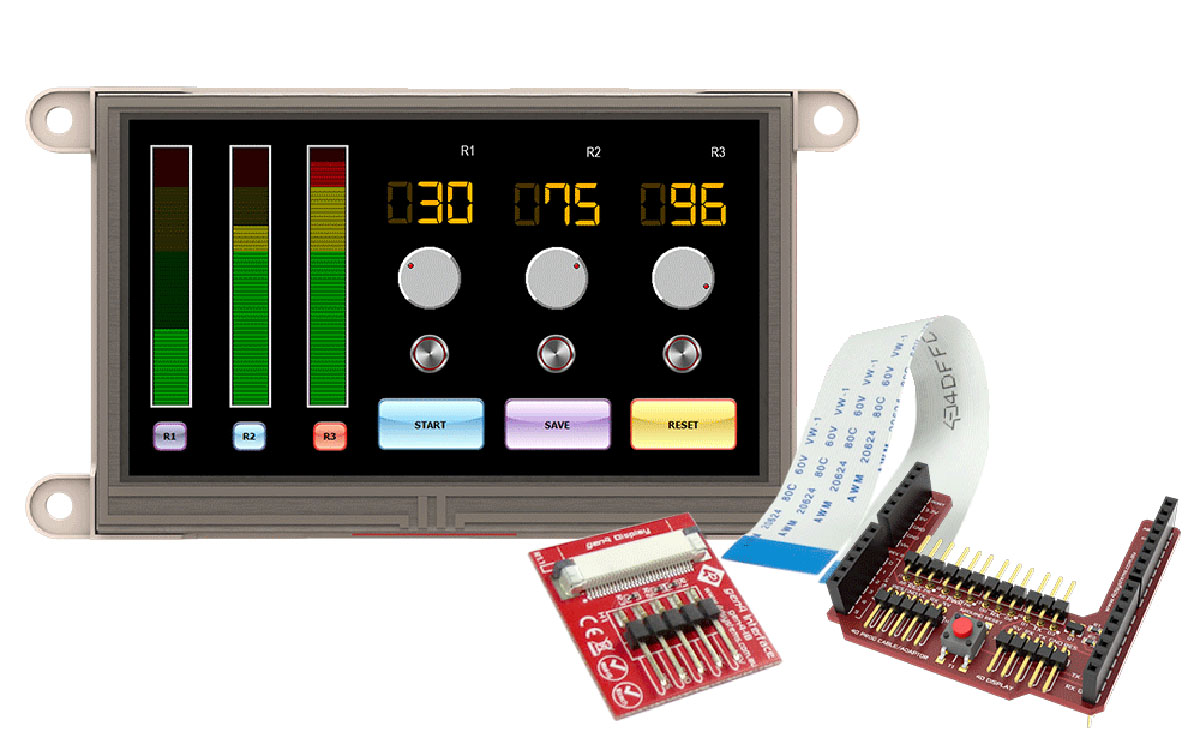 4D Systems gen4-uLCD-43DCT-CLB-AR LCD Colour Display Touch Screen, 4.3 in, 480 x 272 pixel
