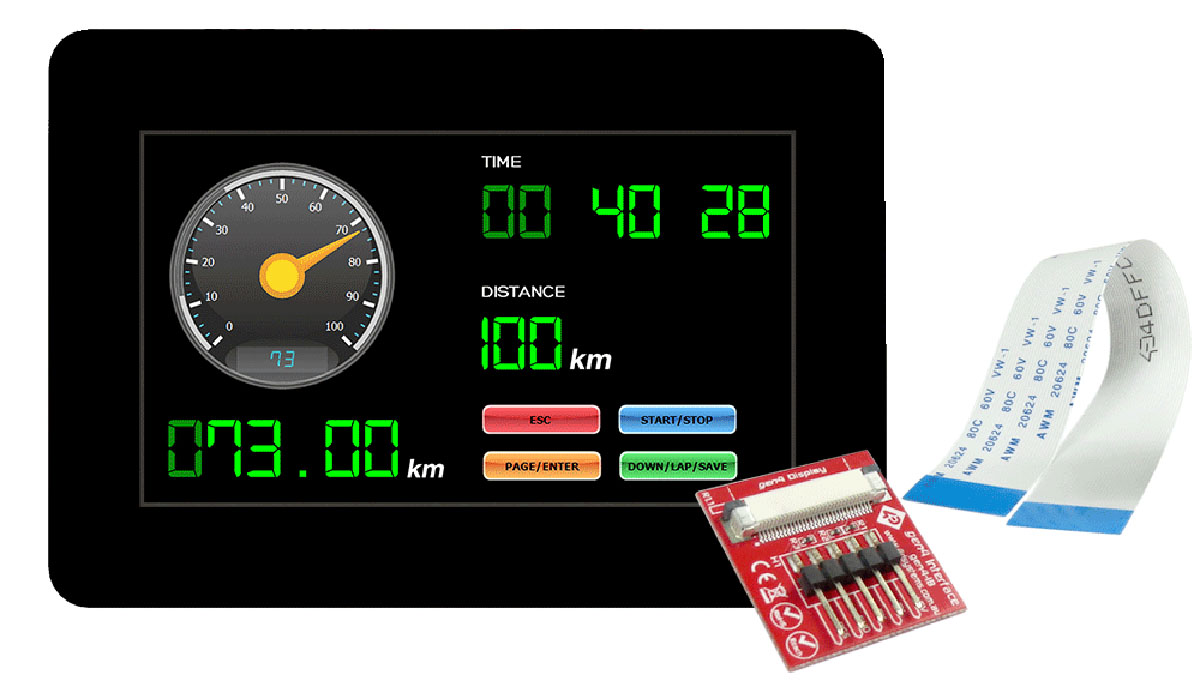 4D Systems gen4-uLCD-43DCT-CLB LCD Colour Display Touch Screen, 4.3 in, 480 x 272 pixel