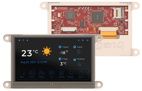 4D Systems gen4-uLCD-43DT-HR LCD Colour Display Touch Screen, 7 in, 800 x 480 pixel