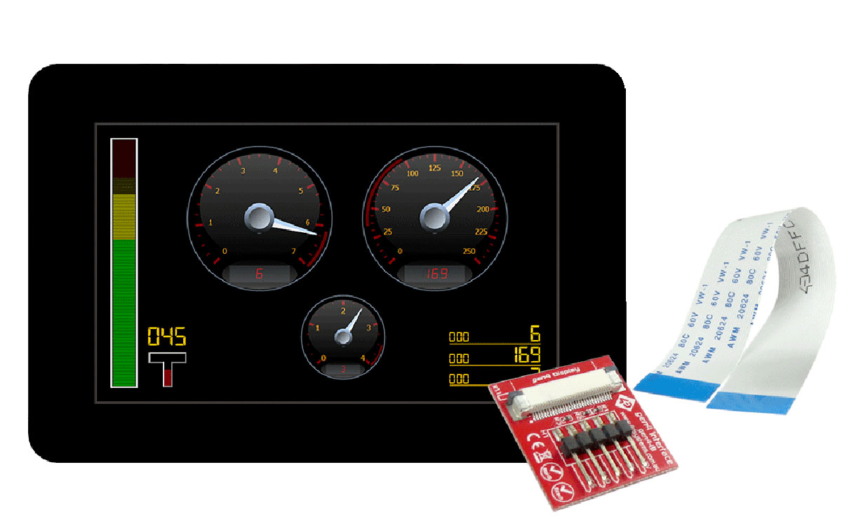 4D Systems gen4-uLCD-50DCT-CLB LCD Colour Display Touch Screen, 5 in, 800 x 480 pixel