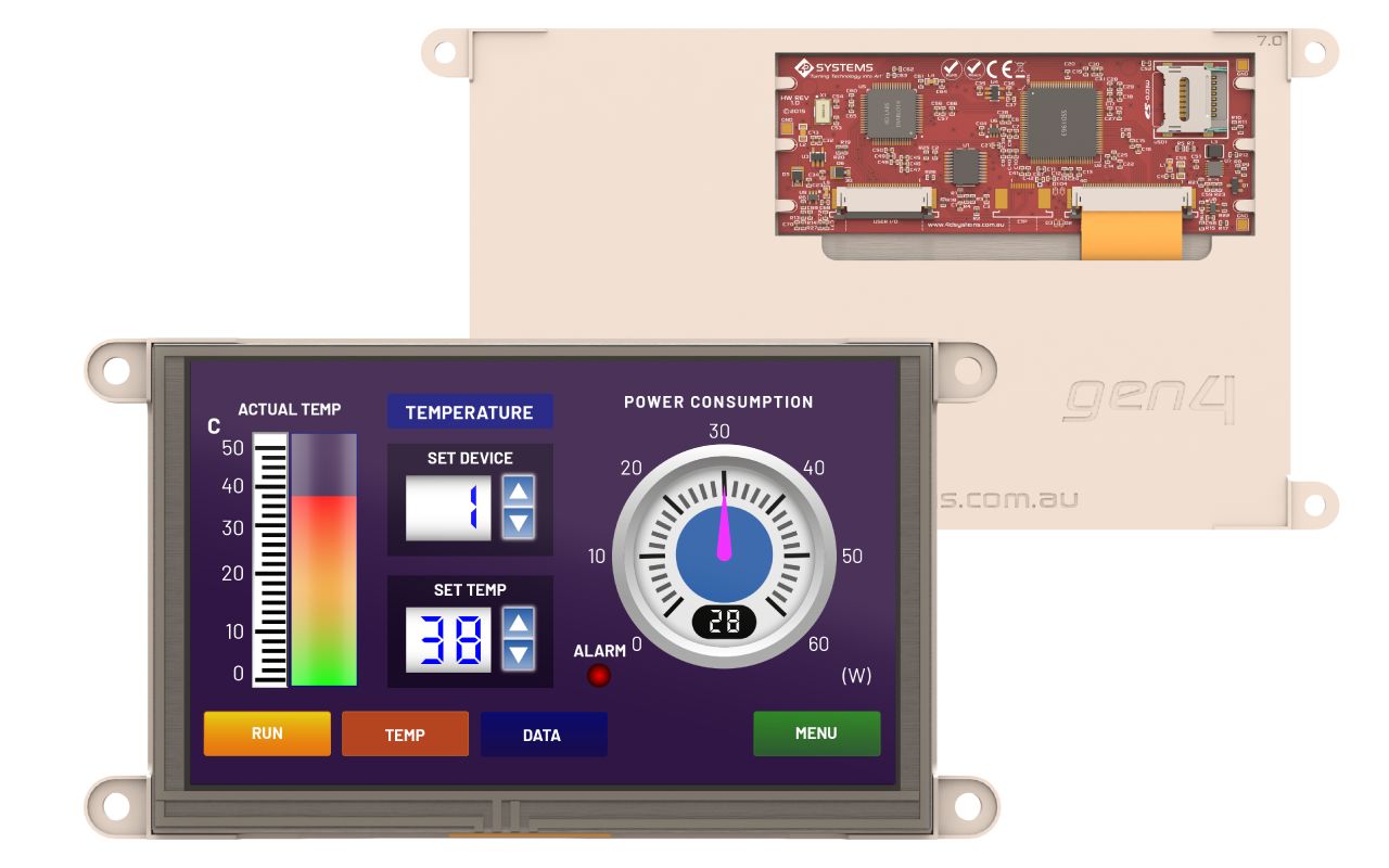 4D Systems gen4-uLCD-70D LCD Colour Display, 7 in, 800 x 480 pixel