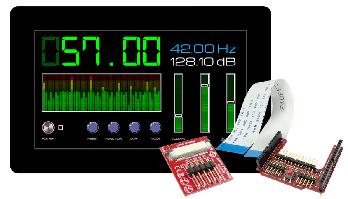 4D Systems gen4-uLCD-70DCT-CLB-AR LCD Colour Display Touch Screen, 7 in, 800 x 480 pixel