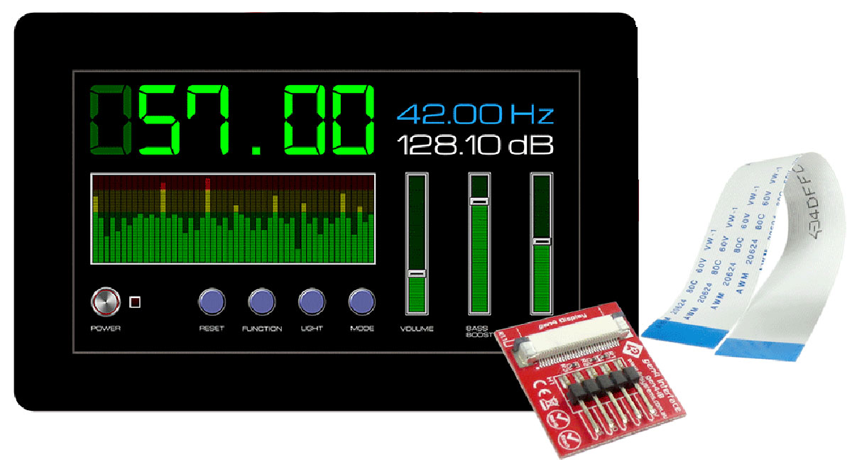 4D Systems gen4-uLCD-70DCT-CLB LCD Colour Display Touch Screen, 7 in, 800 x 480 pixel