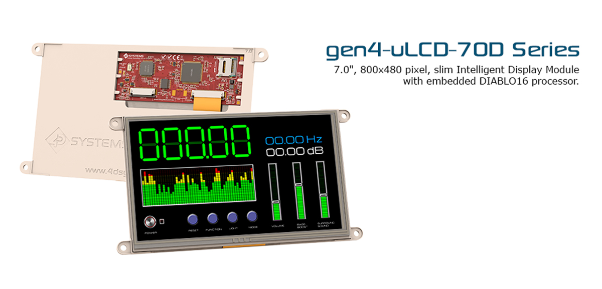 4D Systems with 7 in Resistive Touch Screen