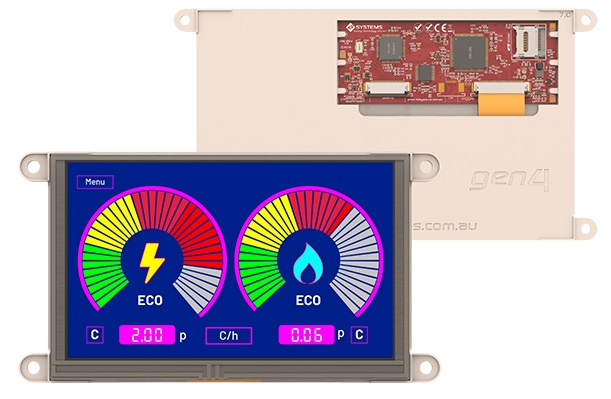 4D Systems gen4-uLCD-70DT-WVA LCD Colour Display Touch Screen, 7 in, 800 x 480 pixel