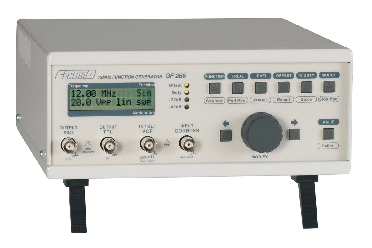 ELC GF266 Function Generator, 11 μHz Min, 12 MHz Max FM Modulation