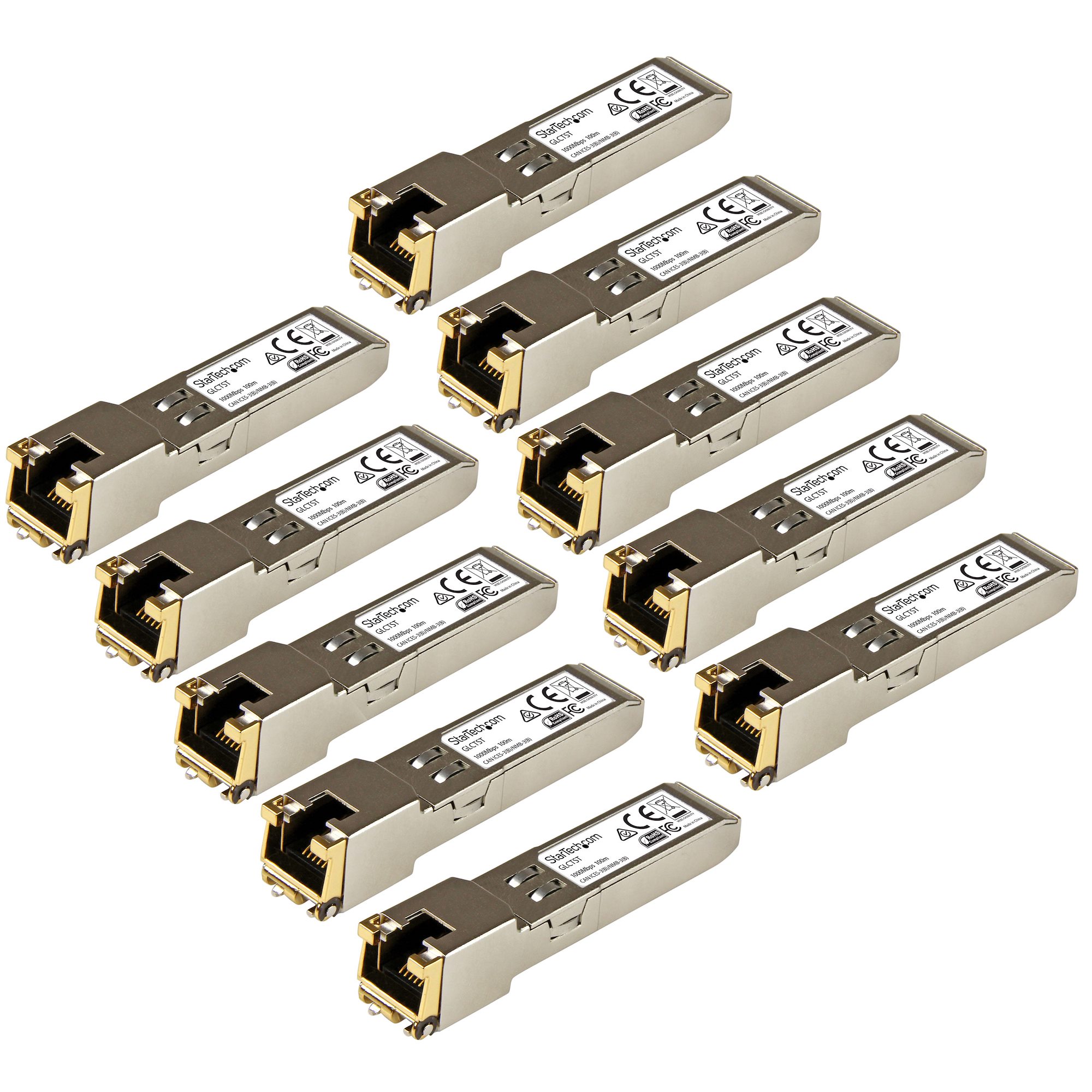 glct10pkst StarTech.com RJ45  Copper  Transceiver Module, 1Gbps