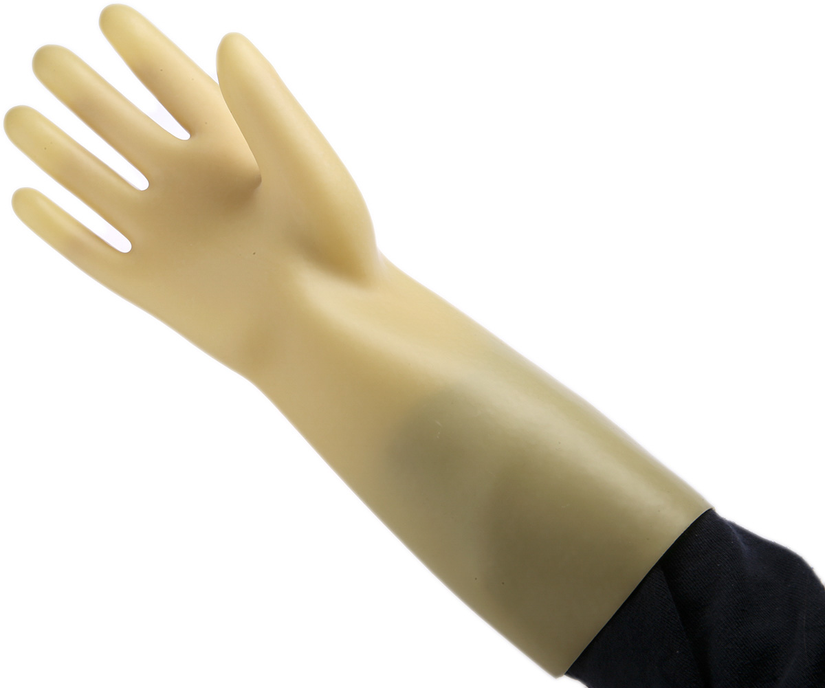 gle36-010 Penta GLE Beige Latex Electrical Insulating Gloves, Size 10, Latex Coating